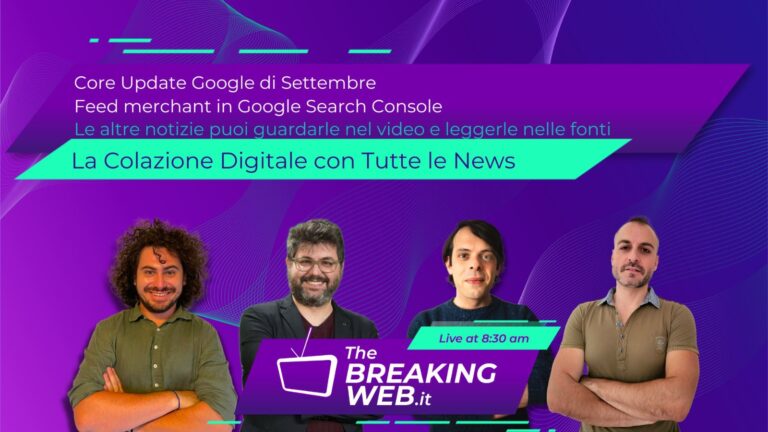 Core Update Google di Settembre, feed merchant su GSC